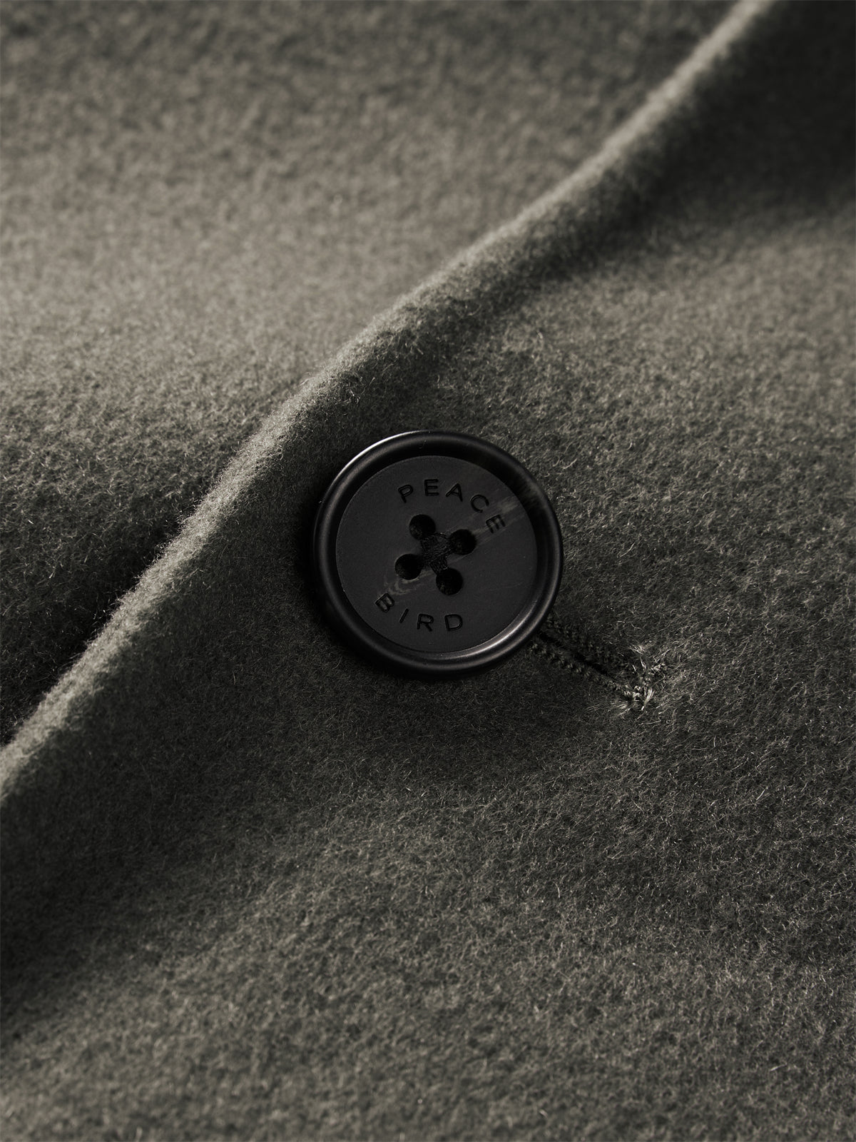 Men's Wool-Blend Notched-Lapel Coat
