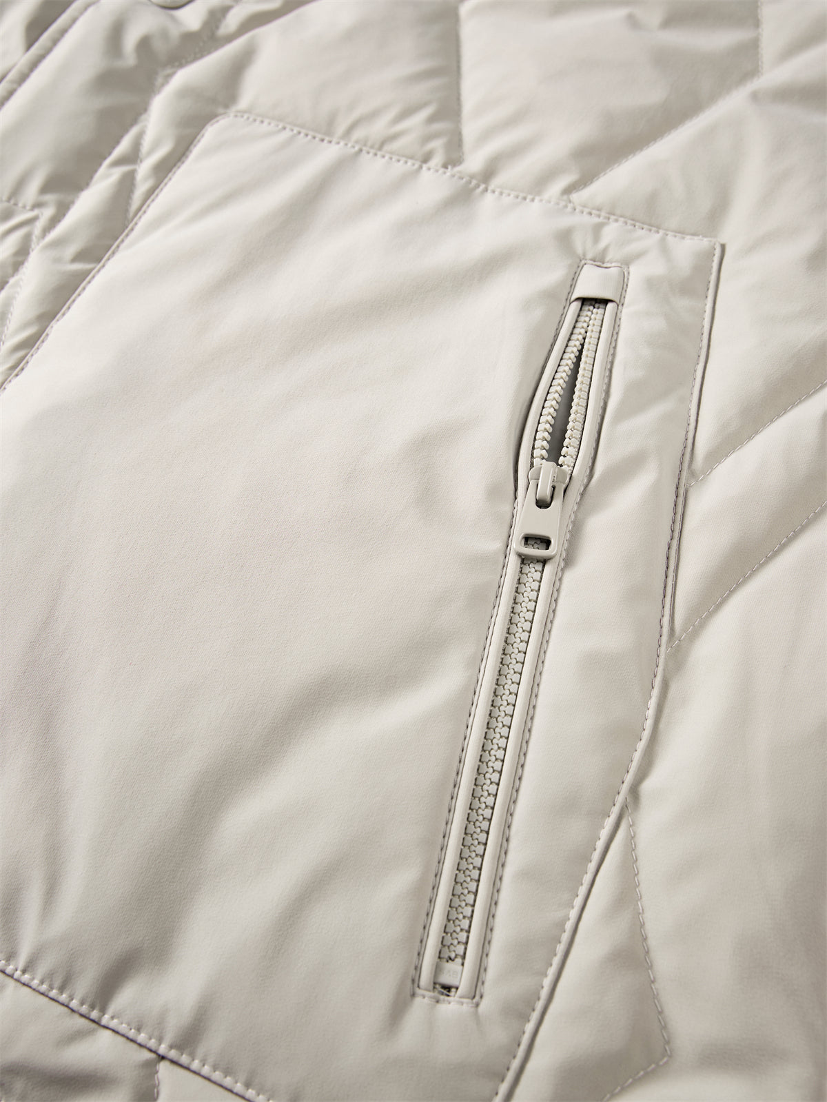 Men's Down Jacket with Corduroy Panels