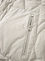 Men's Down Jacket with Corduroy Panels