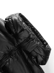 Men's Glossy Hooded Goose Down Jacket