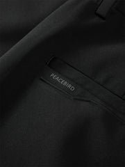 Men's 4-Way Stretch Black Casual Pants