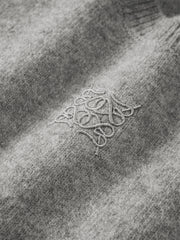 Men's Grey Brushed Sweater with Embroidery