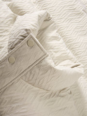 Men's Textured Jacquard Stand-Collar Down Jacket