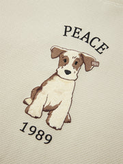 Men's Heavyweight Dog Embroidery Sweatshirt