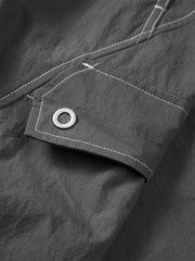 Men's Brown Utility Cargo Shorts with 3D Pockets