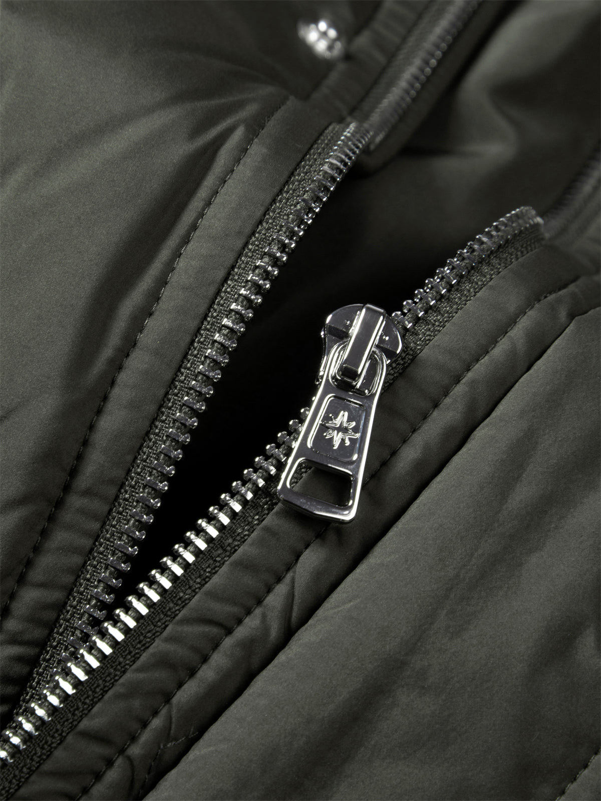 Men's Brown Down Jacket with Corduroy Collar