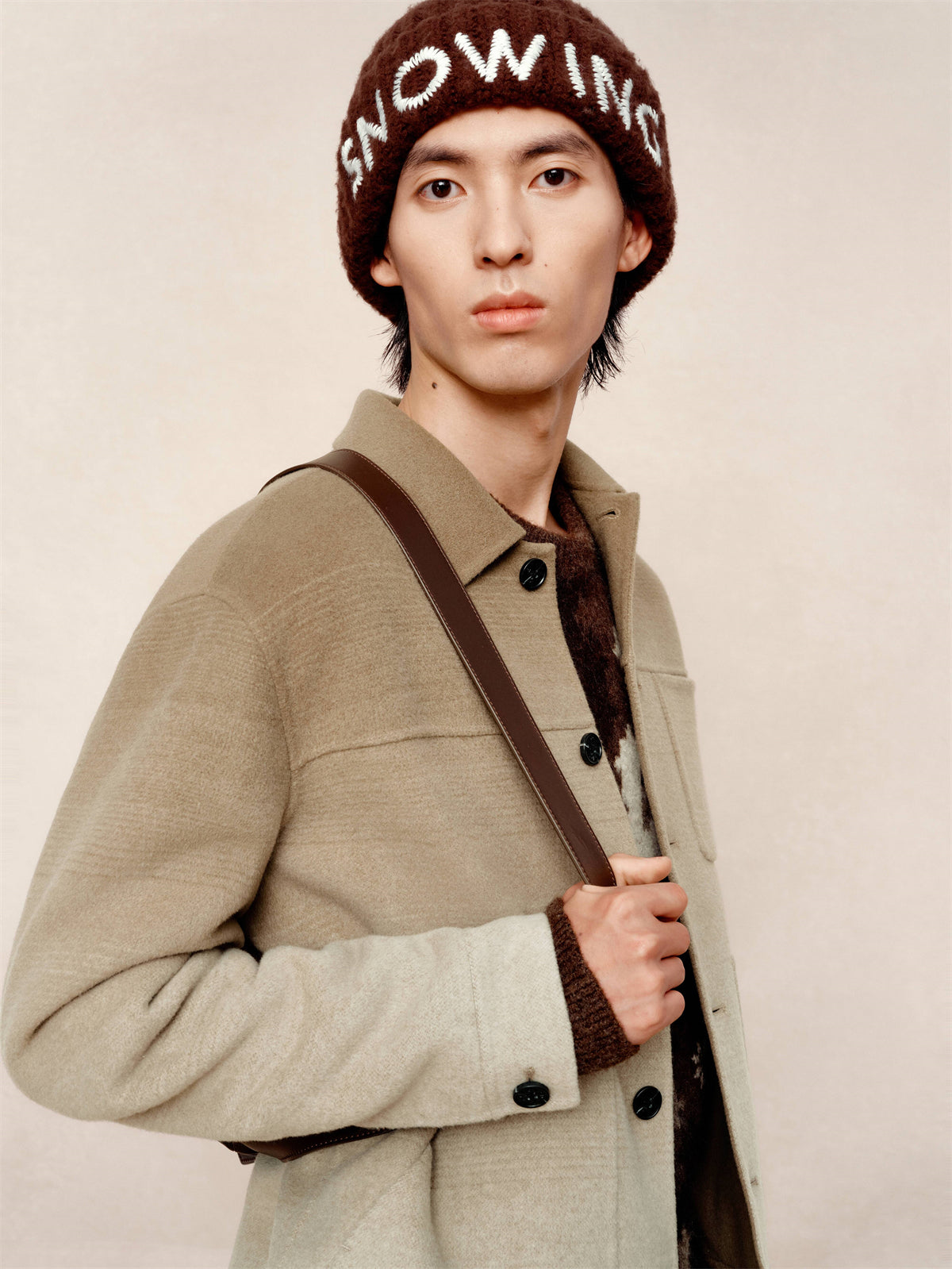 Men's Gradient Sheep Wool Jacket