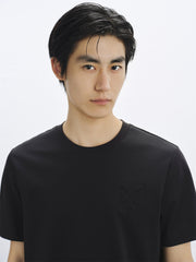 Men's Solid Embossed Knit T-Shirt