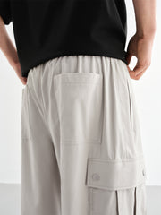 Men's Pleated Utility Parachute Pants