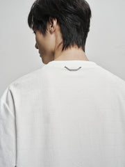 Men's Solid Allover Jacquard T-Shirt