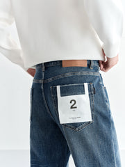 Men's Warm Washed Slim Jeans