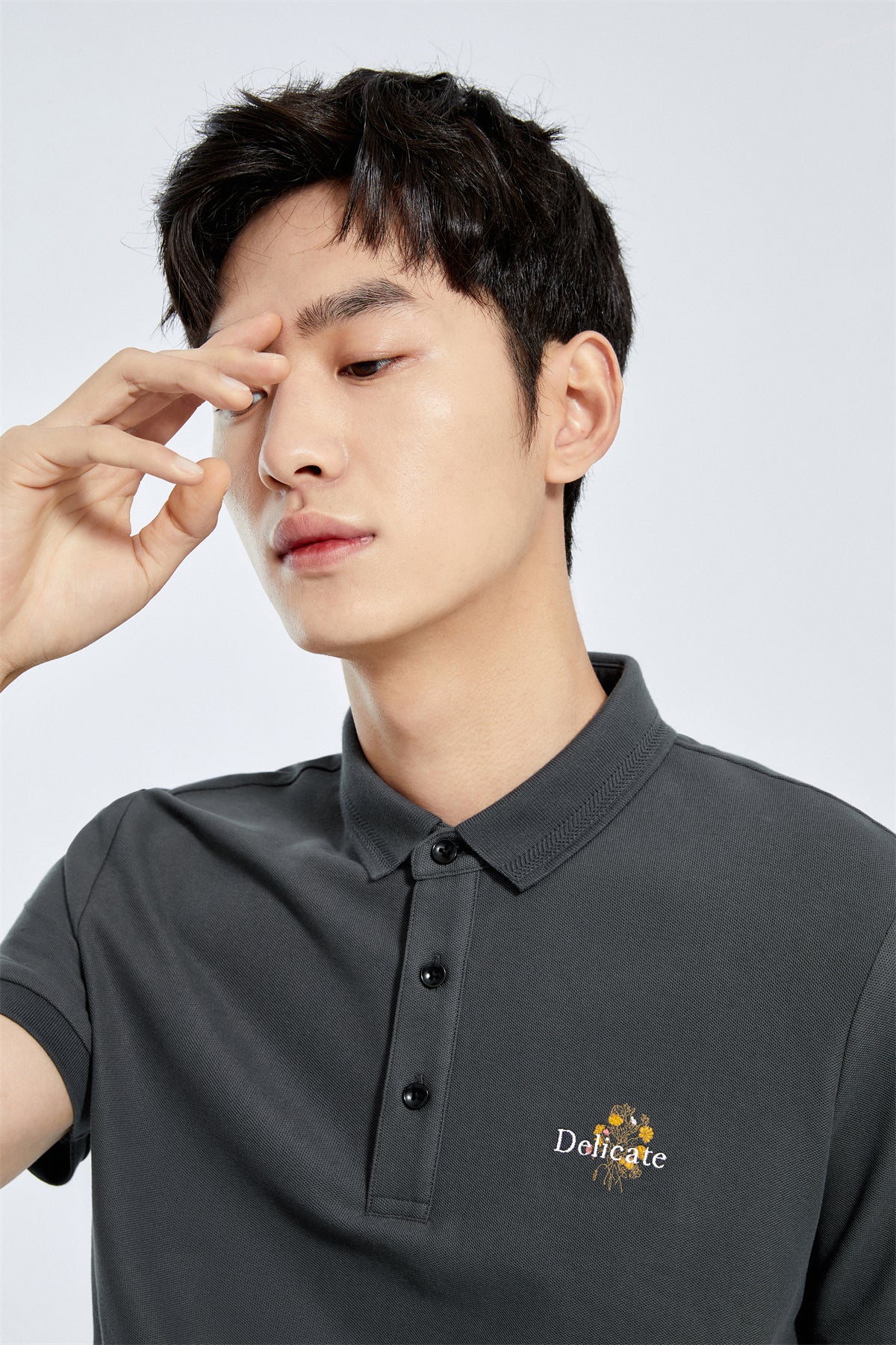Men's Graphic Embroidered Polo Shirt