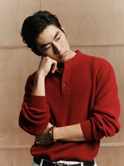 Men's Wool Henley Sweater