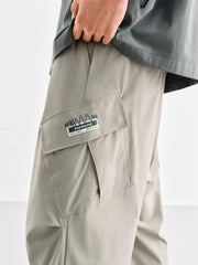 Men's Khaki Utility Pants with Patch Pockets