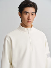 Men's Half-Zip Mock-Neck Fleece Sweatshirt