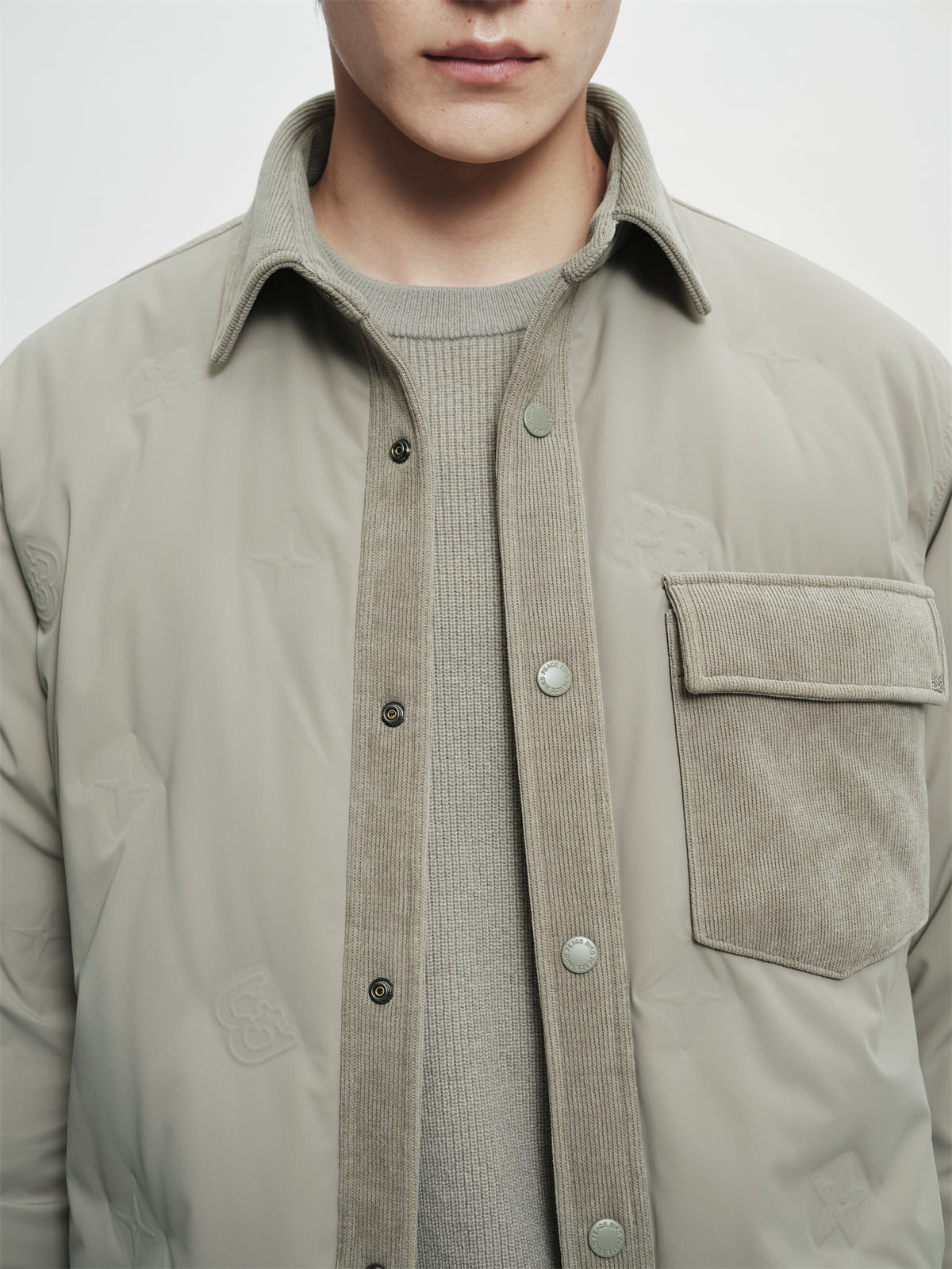Men's Solid Lightweight Down Shirt Jacket