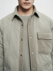 Men's Solid Lightweight Down Shirt Jacket
