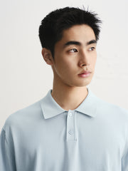Men's Solid Knit Polo Shirt