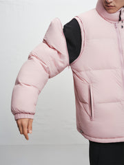 Men's Reversible Down Jacket with Detachable Sleeves