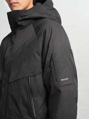 Men's 3D Jacquard Textured Goose Down Jacket