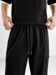 Men's Utility-Inspired Wide-Leg Trousers