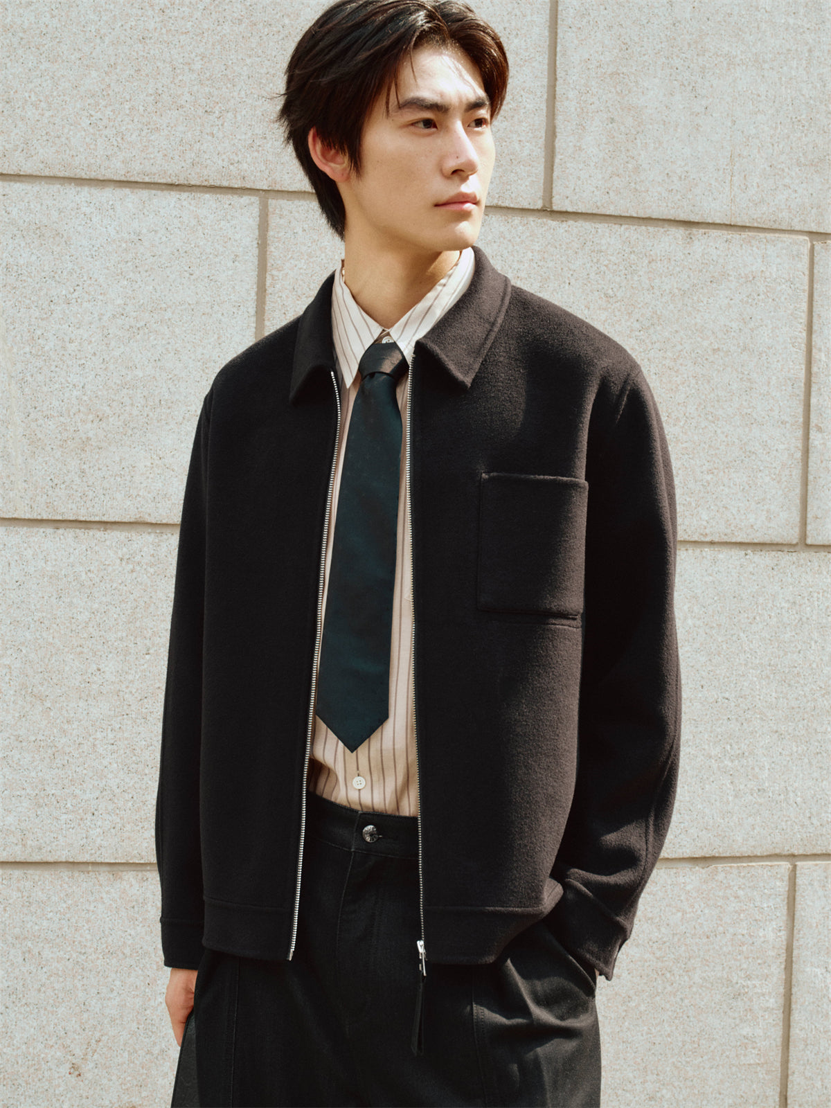 Men's Lightweight Double-Face Wool Jacket