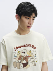 Men's Graphic Print Embroidered T-Shirt