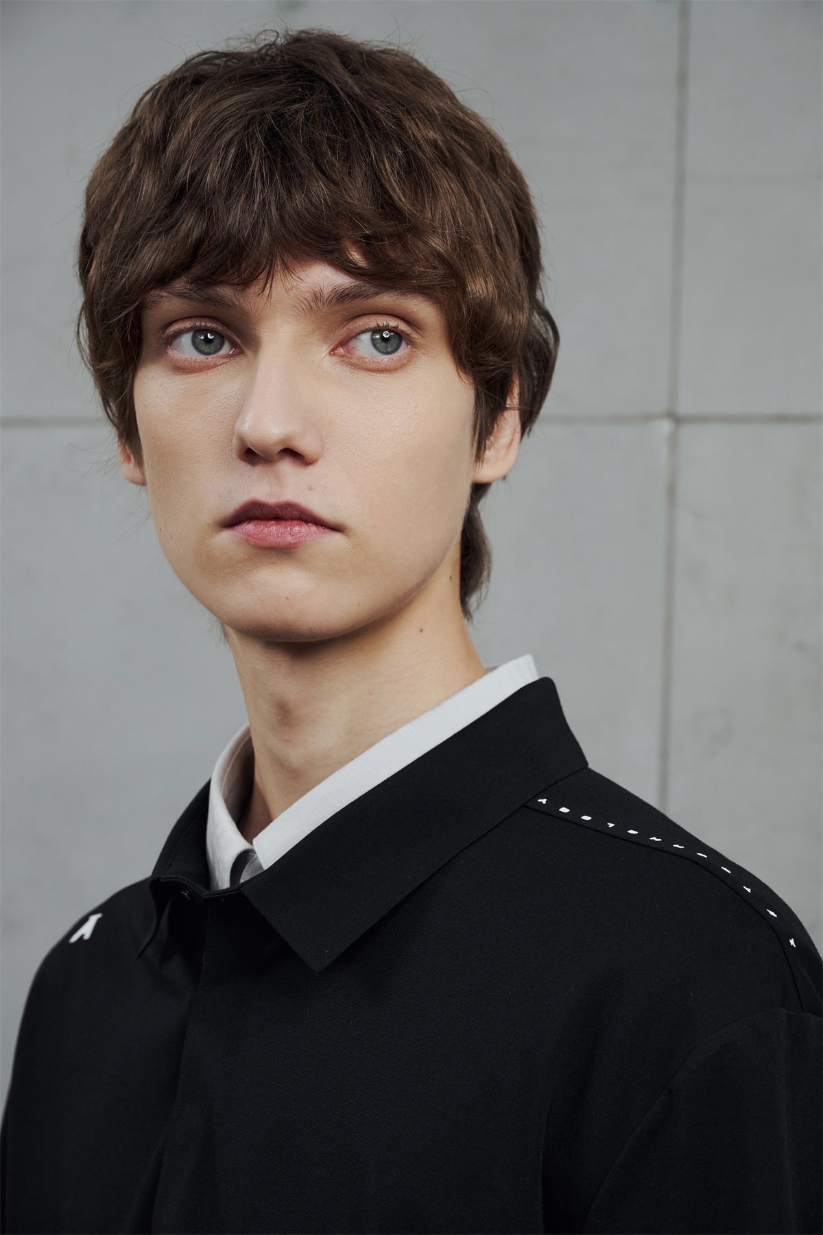 Men's Polo Shirt with Bonded Letter Print