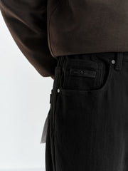 Men's Warm Slim-Fit Solid Jeans