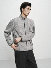 Men's Fleece-Lined Stand-Collar Jacket