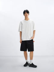 Men's Solid Panelled T-Shirt with Mini Badge