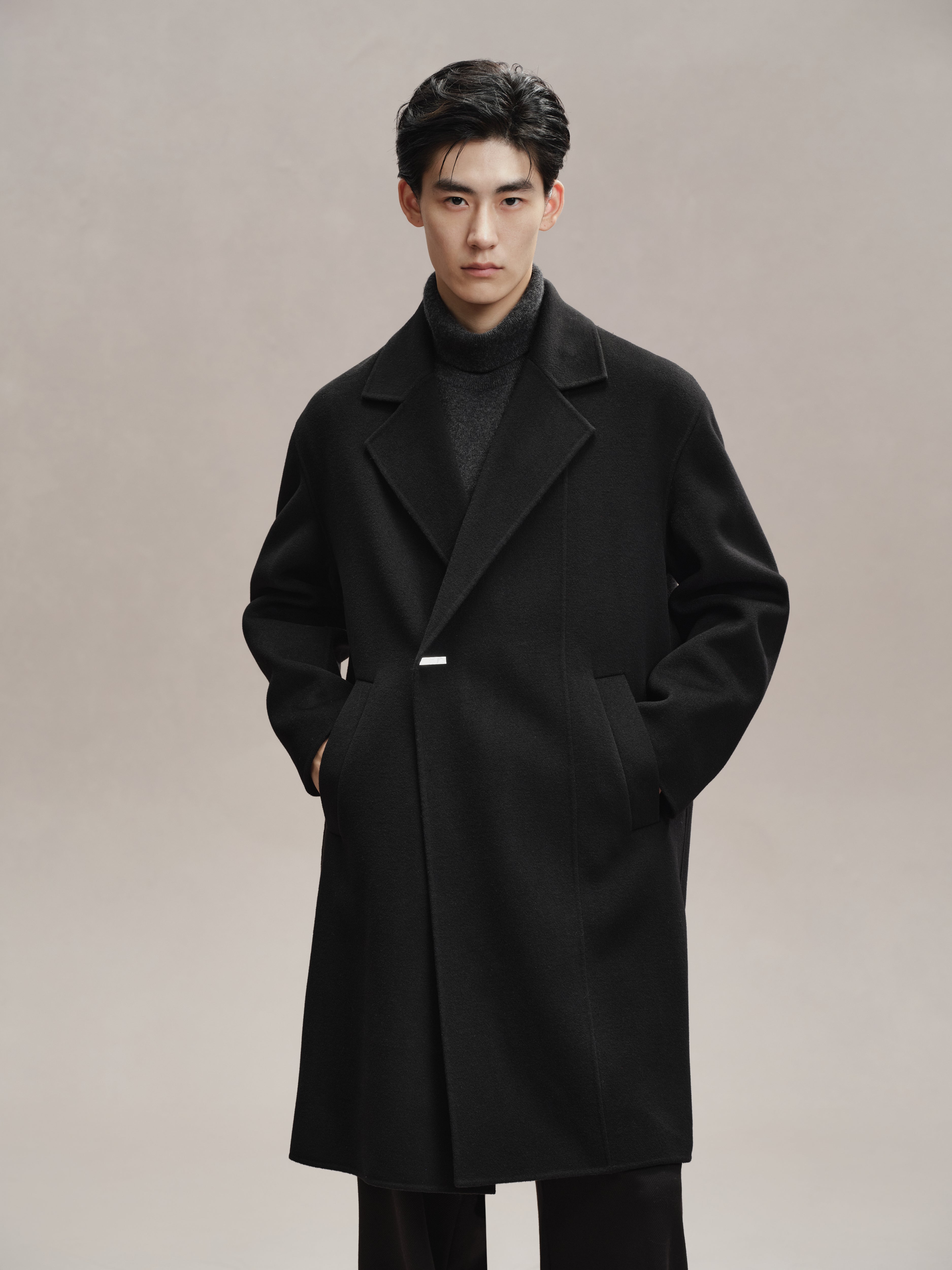 Men's Double-Faced Marino Wool Coat