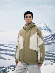 Men's Colorblock Bonded Water-Repellent Down Jacket