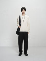 Men's Basic Chenille Textured Knit Sweater