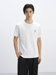 Men's Slim T-Shirt with Contrast Embroidery