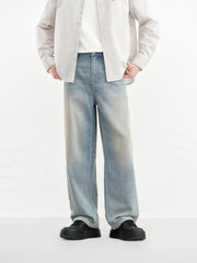 Men's Gradient-Washed Wide-Leg Jeans