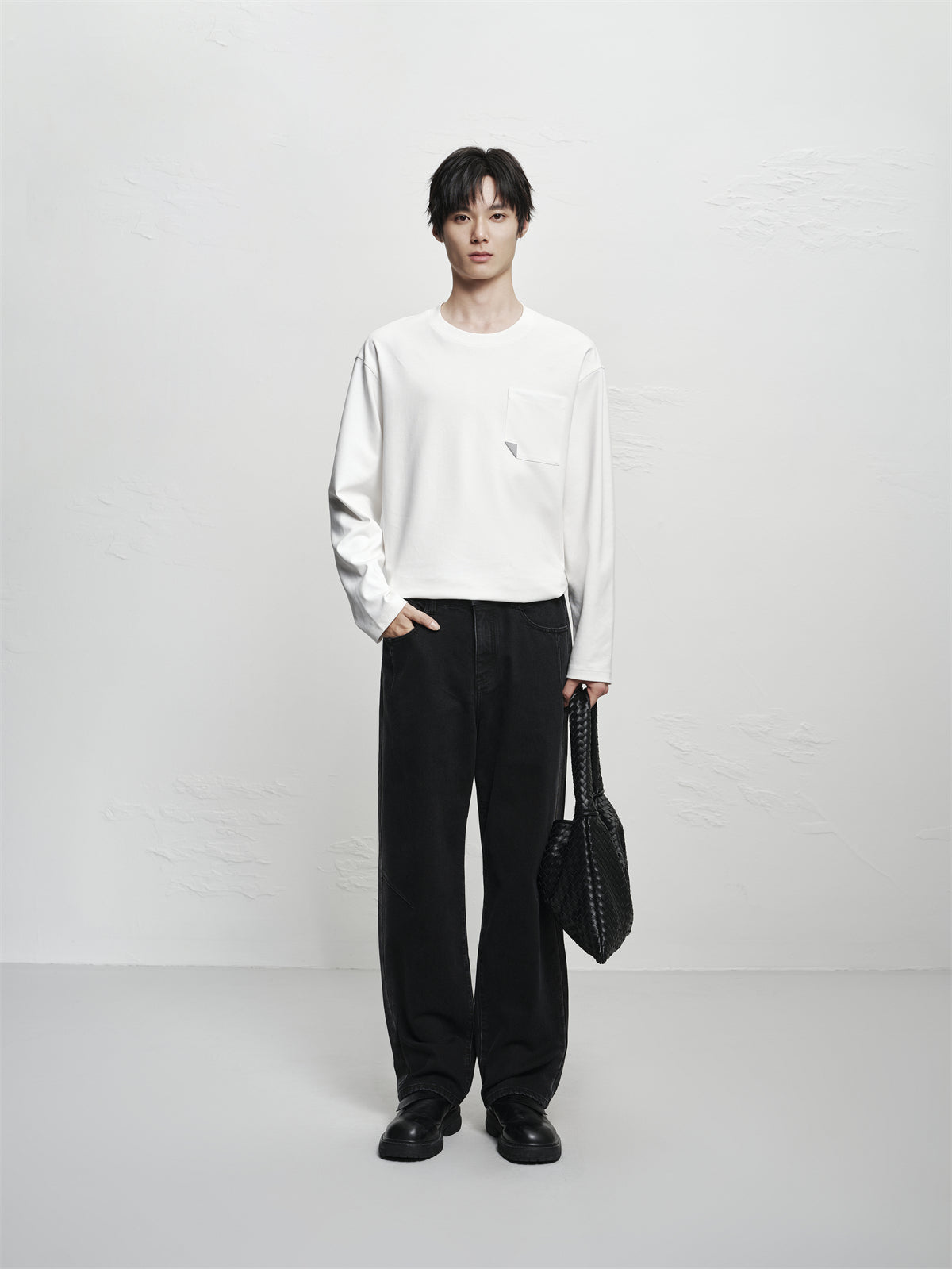 Men's Basic Cotton Long-Sleeve T-Shirt