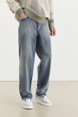 Men's Bleached Straight Jeans