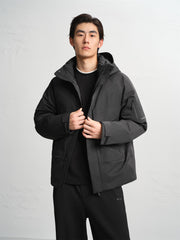 Men's 3D Jacquard Textured Goose Down Jacket
