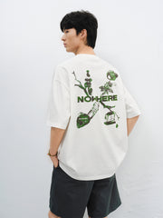 Men's Contrast Print Cotton T-Shirt