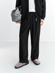 Men's Side Jacquard-Panel Straight-Leg Pants