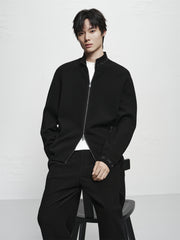 Men's Jacquard Wool-Blend Knit Cardigan