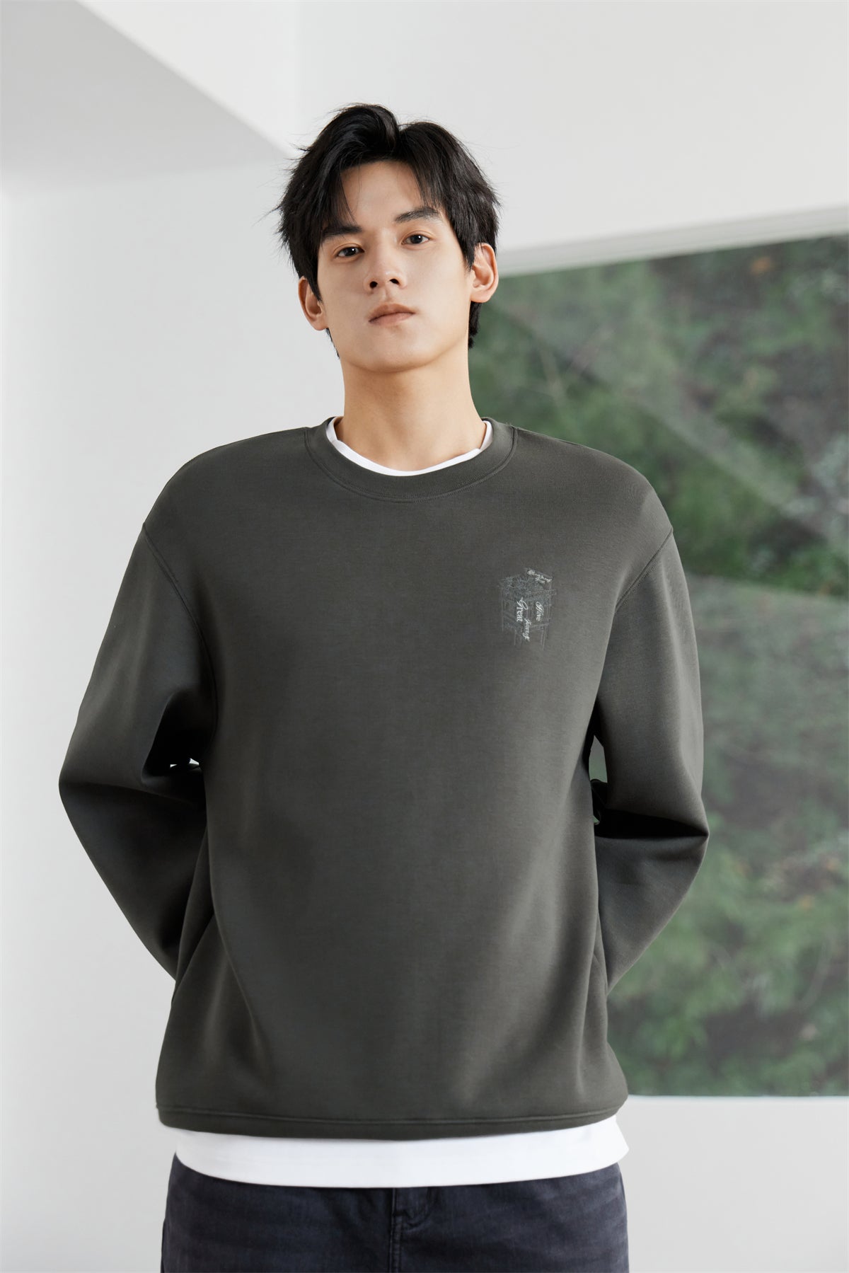 Men's Embroidered Graphic Air Cotton Sweatshirt