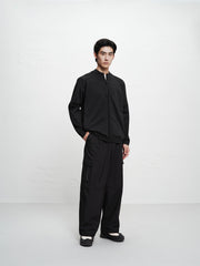 Men's Raglan-Sleeve Jacquard Zip-Up Knit Cardigan