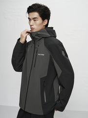 Men's Outdoor Contrast Hooded Jacket