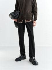 Men's Warm Slim-Fit Solid Jeans