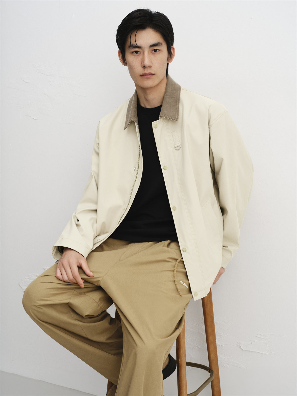 Men's Beige Barn-Style Jacket
