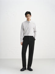 Men's Black Straight-Leg Dress Pants