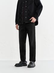 Men's Washed Tapered Jeans