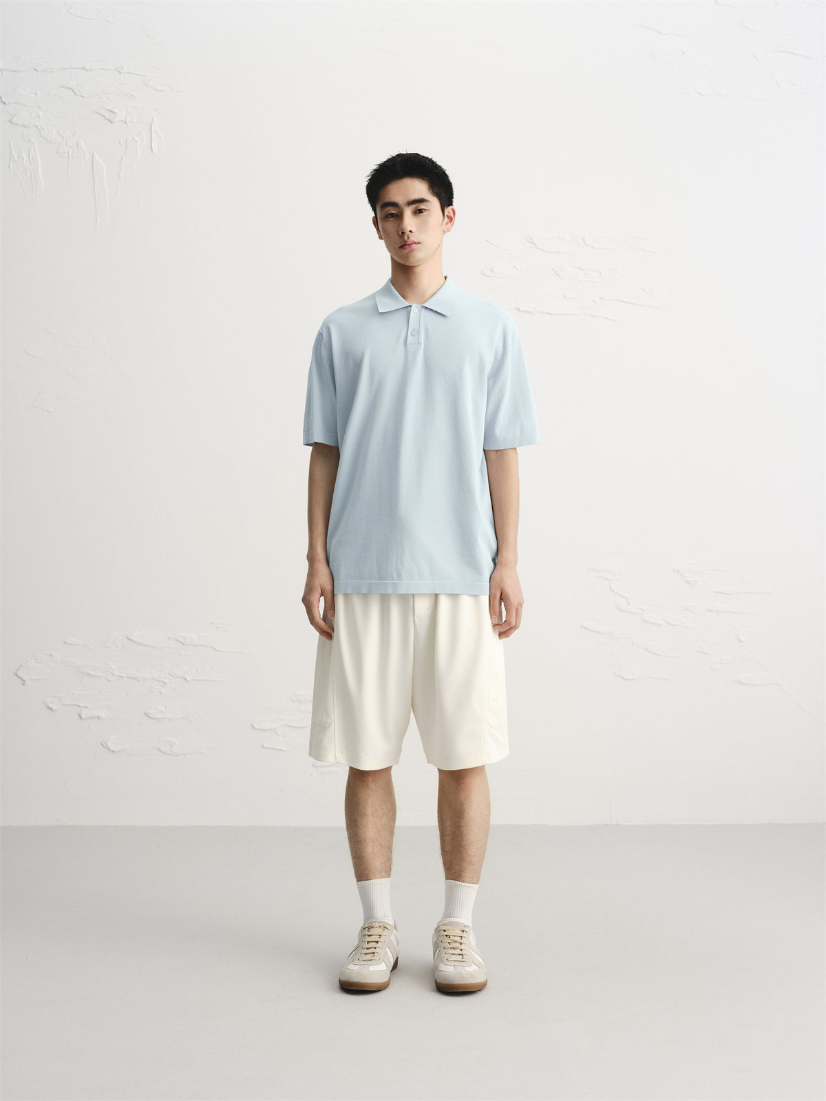 Men's Solid Knit Polo Shirt